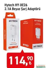 HYTECH HY-XE26 2.1A BEYAZ ŞARJ ADAPTÖRÜ fiyat ve kampanya bilgisi
